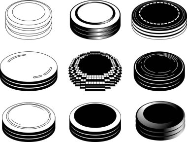 Bu, Monokrom 3 para madalyalarının bir çizimi. 