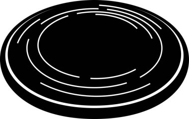 Bu tek bir düzleme yerleştirilmiş tek renkli madeni para madalyalarının bir çizimi. 