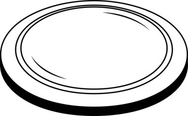 Bu tek bir düzleme yerleştirilmiş tek renkli madeni para madalyalarının bir çizimi. 