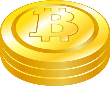 Bu 3 Bitcoin madalyasının bir illüstrasyonu. 