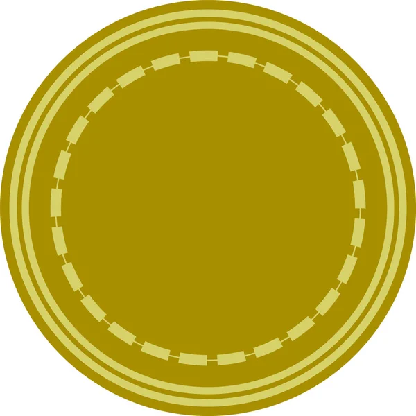 Detta Illustration One Coin Medalj — Stock vektor