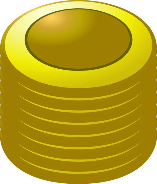 Illustration Coin Medals Piled Little — Stock Vector