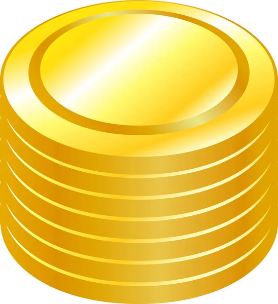 Illustration Coin Medals Piled Little — Stock Vector