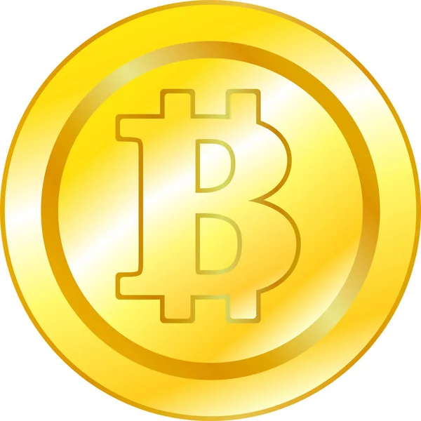 Egy Bitcoin Medál Illusztrációja — Stock Vector