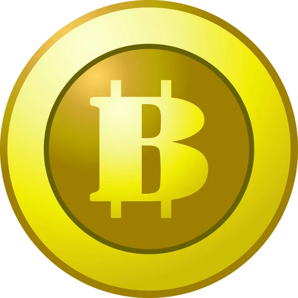Ceci Est Une Illustration Une Médaille Bitcoin — Image vectorielle