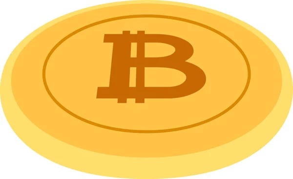 Bitcoin Érmek Illusztrációja Amiket Egyetlen Gépre Helyeztek — Stock Vector