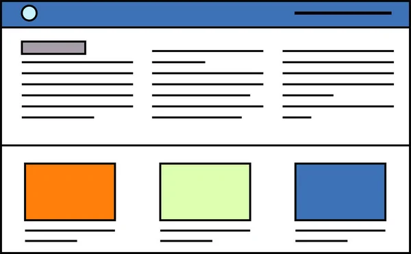 これはウェブサイトの画面表示のイラストです — ストック写真