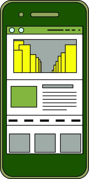 Questa Illustrazione Dello Schermo Web Visualizzato Uno Smartphone — Foto Stock