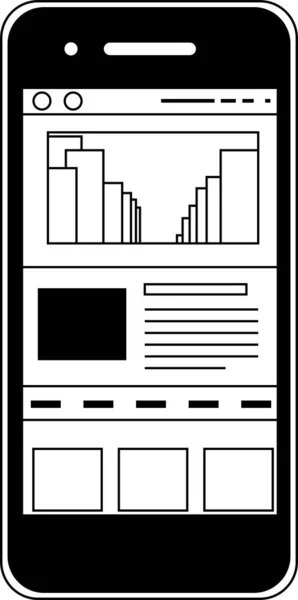 Αυτή Είναι Μια Απεικόνιση Της Οθόνης Web Δει Ένα Smartphone — Φωτογραφία Αρχείου