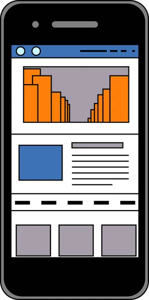 Questa Illustrazione Dello Schermo Web Visualizzato Uno Smartphone — Foto Stock