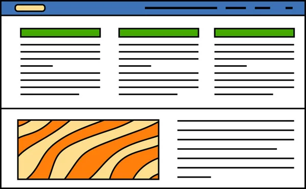 これはウェブサイトの画面表示のイラストです — ストック写真