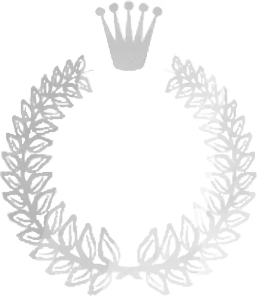 Круглая Рамка Лаврового Дерева Короны — стоковое фото