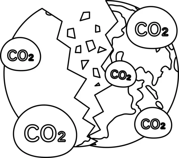 Esta Una Ilustración Tierra Contaminada Ambientalmente —  Fotos de Stock