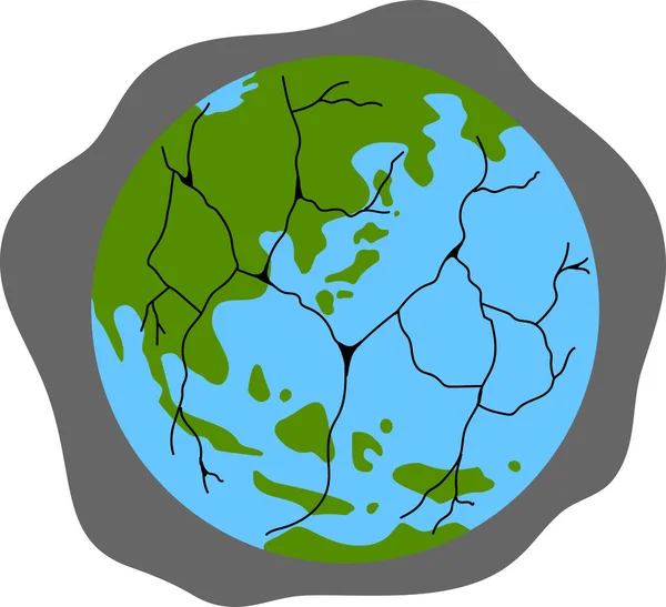 Esta Uma Ilustração Terra Ambientalmente Poluída — Fotografia de Stock