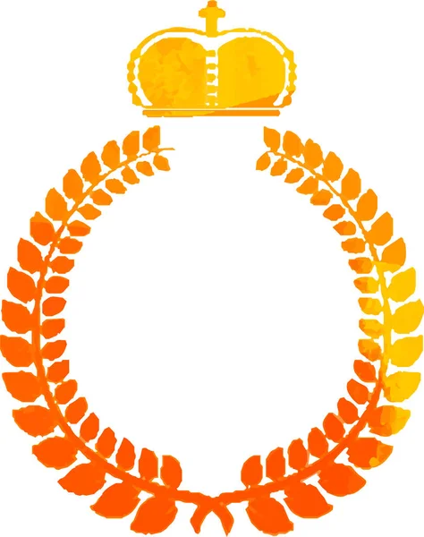 Nierównomierny Kolor Okrągła Ramka Kolekcji Laurel Crown — Zdjęcie stockowe