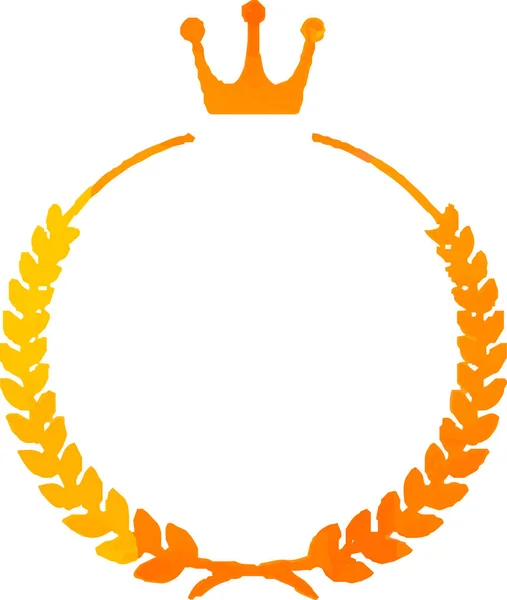 Nierównomierny Kolor Okrągła Ramka Kolekcji Laurel Crown — Zdjęcie stockowe