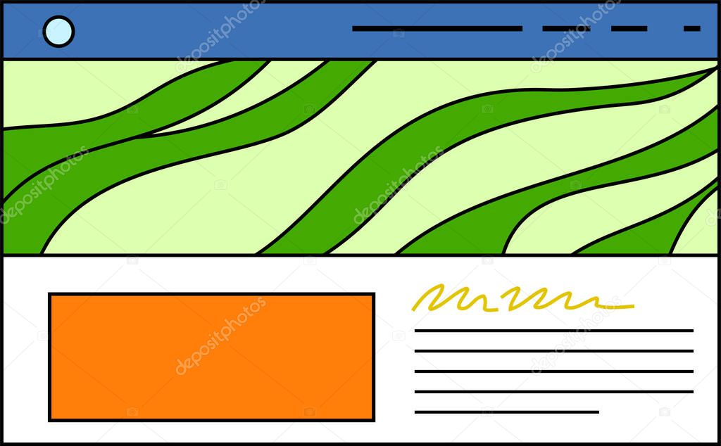 This is a illustration of Website screen view 