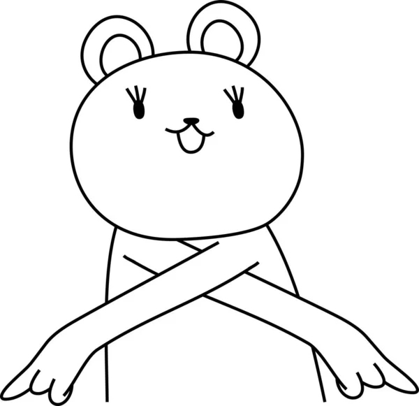 Esta Uma Ilustração Urso Polar Que Guia Apontando Dedo —  Vetores de Stock