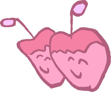 Bu, bir çocuk tarafından çizilmiş şirin bir elma karalaması.