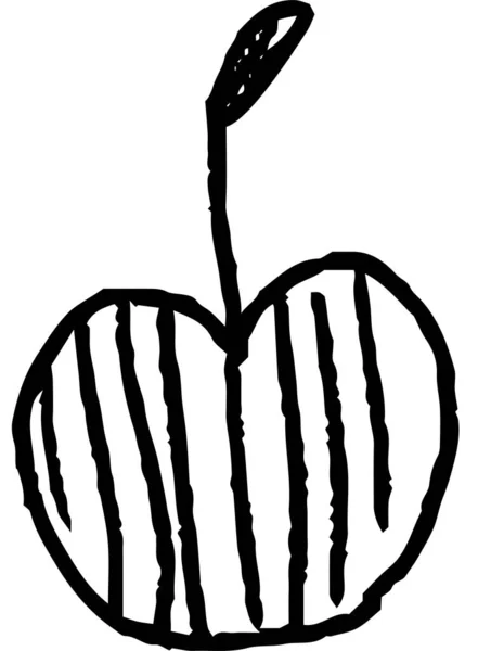 อภาพเข ยนของแอปเป วาดโดยเด — ภาพเวกเตอร์สต็อก