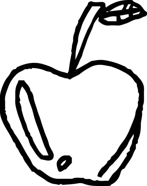 อภาพเข ยนของแอปเป วาดโดยเด — ภาพเวกเตอร์สต็อก