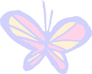 Bu, bir çocuğun çizdiği şirin kelebek çiziminin bir çizimi.