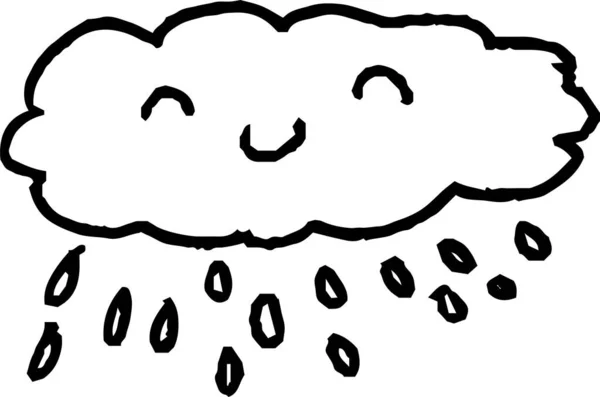 This is a illustration of Graffiti of rain clouds that children drew