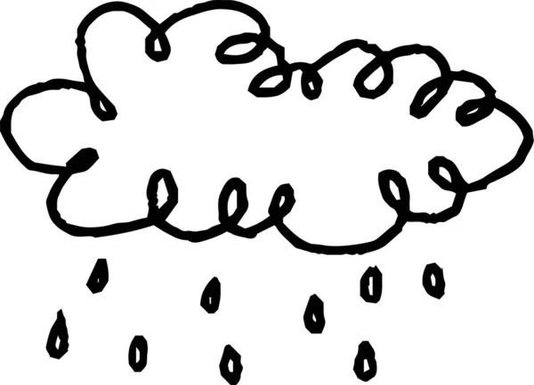 Dies Ist Eine Illustration Von Graffiti Von Regenwolken Die Kinder — Stockvektor
