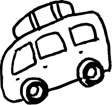 Bu bir çocuk tarafından çizilmiş şirin bir araba çizimi. 