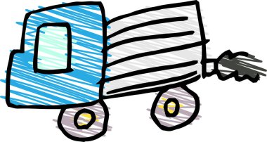 Bu bir çocuk tarafından çizilmiş şirin bir araba çizimi. 