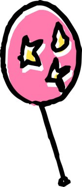 Bu bir çocuk tarafından çizilmiş şirin bir balon çizimi. 