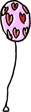 Bu bir çocuk tarafından çizilmiş şirin bir balon çizimi. 