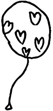 Bu bir çocuk tarafından çizilmiş şirin bir balon çizimi. 