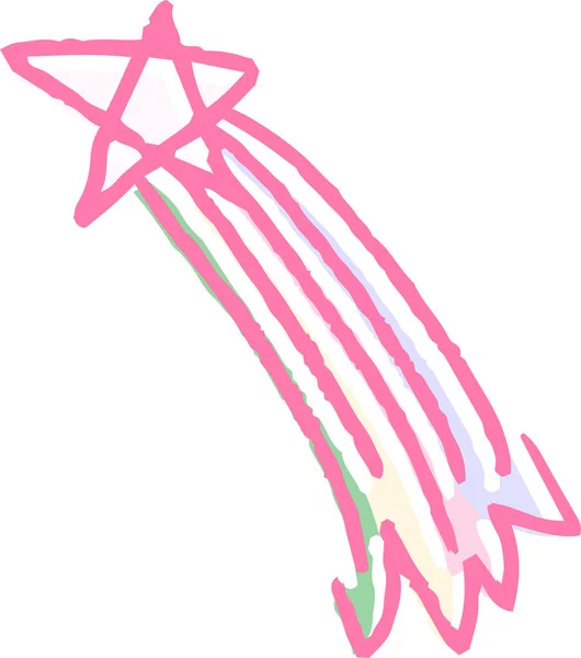 Αυτή Είναι Μια Απεικόνιση Του Χαριτωμένο Σκοποβολή Αστέρι Scribble Που — Διανυσματικό Αρχείο