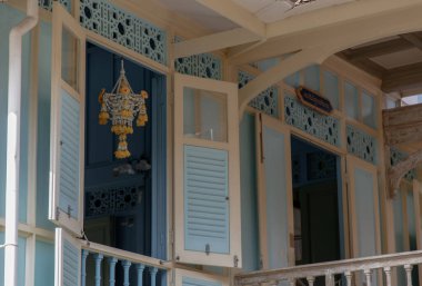 Phetchaburi, Tayland - 29 Şubat 2020: Güzel Maruek Kathayawan Sarayı (Aşk ve Umut Sarayı).