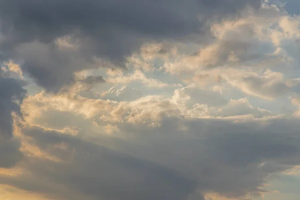 Ciel Nuageux Magnifique Avec Lumière Qui Brille Soleil Douceur Nuage — Photo