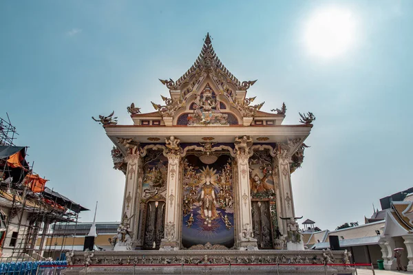 Stuckfigur Über Den Buddhismus Rund Den Buddhistischen Tempel Wat Pariwas — Stockfoto