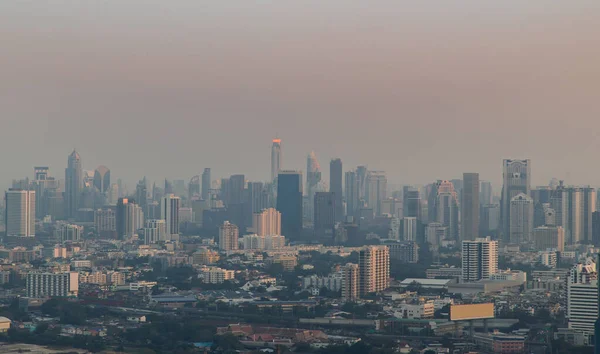 Bangkok Thailand Januar 2021 Schöne Landschaftsaufnahme Des Wolkenkratzers Abendzeit Vor — Stockfoto
