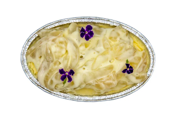 Fusion Thai Zoete Dessert Toddy Palmkaas Taart Geïsoleerd Witte Achtergrond — Stockfoto