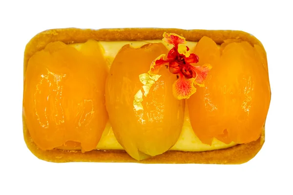 Традиционный Французский Сладкий Десерт Фрукты Mayomgchid Изолированы Белом Фоне Вырезкой — стоковое фото