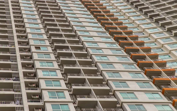 Bangkok Thaiföld Jún 2021 Minta Ablakok Erkélyek Modern Lakóépület Absztrakt — Stock Fotó