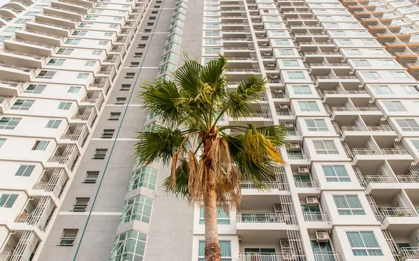 Bangkok Thailand Jun 2021 Pattern Windows Balconies Modern Residential Building — Stock Photo, Image