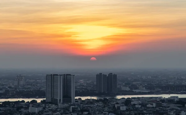 Μπανγκόκ Ταϊλάνδη Ιαν 2021 Αεροφωτογραφία Του Καταπληκτικού Όμορφο Τοπίο Θέα — Φωτογραφία Αρχείου