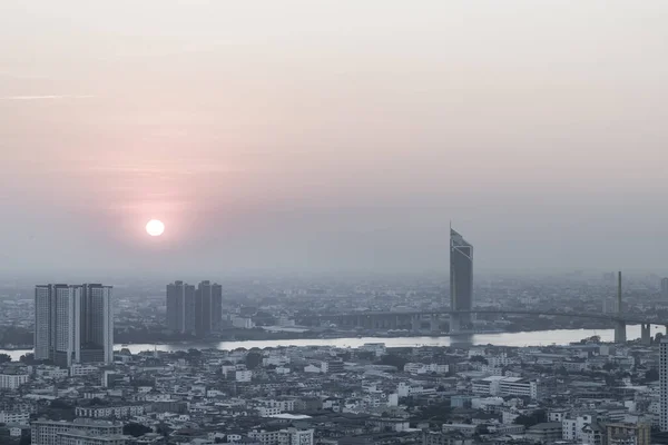 Bangkok Tayland Ocak 2021 Gün Batımından Önce Bangkok City Nin — Stok fotoğraf