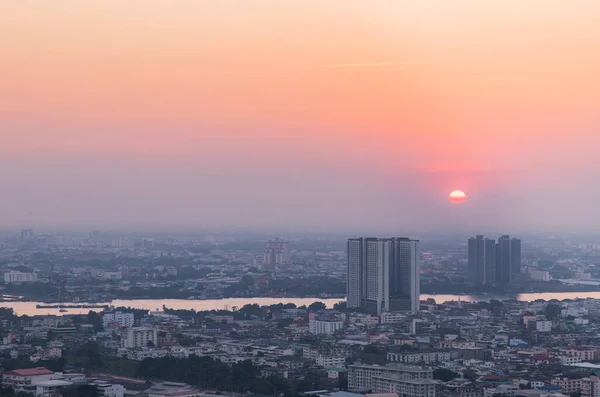 Bangkok Tayland Ocak 2021 Gün Batımından Önce Bangkok City Nin — Stok fotoğraf