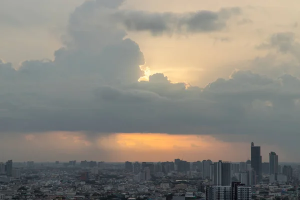 Bangkok Thaïlande Août 2021 Vue Aérienne Magnifique Paysage Heure Coucher — Photo