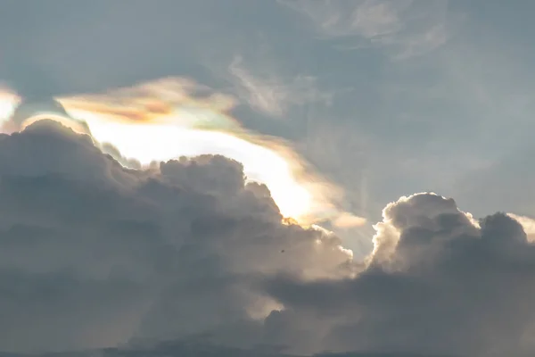 Beau Ciel Bleu Avec Fond Nuageux Ciel Nuages Ciel Avec — Photo