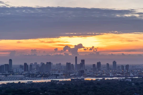 Bangkok Tailandia Mayo 2020 Vista Del Cielo Bangkok Con Rascacielos — Foto de Stock