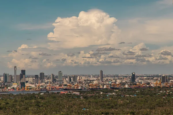 Bangkok Thailand Jun 2020 Sky View Bangkok Skyscrapers Business District — стокове фото