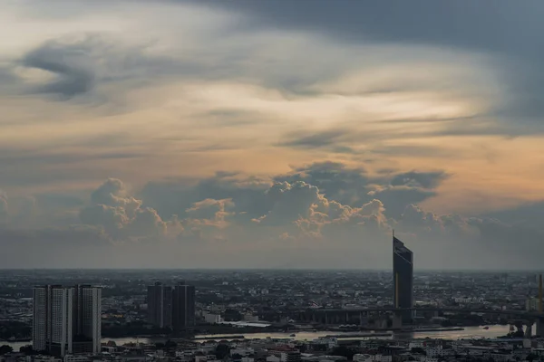 Bangkok Tailândia Agosto 2021 Vista Aérea Cidade Bangkok Com Vista — Fotografia de Stock